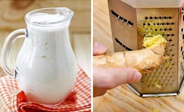 ケフィアとすりおろした生姜でカクテルを作る